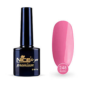 Гель-лак Nice for you Blush Premium №248 Китайський рожевий 8.5 г