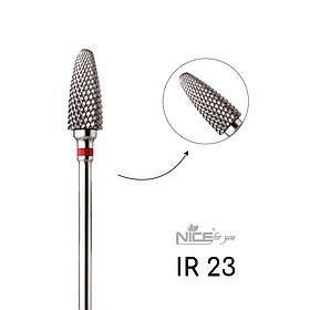 Фреза твердосплавна Nice for you Кукурудза IR 23 Червона насічка (d 6 мм, L15 мм)