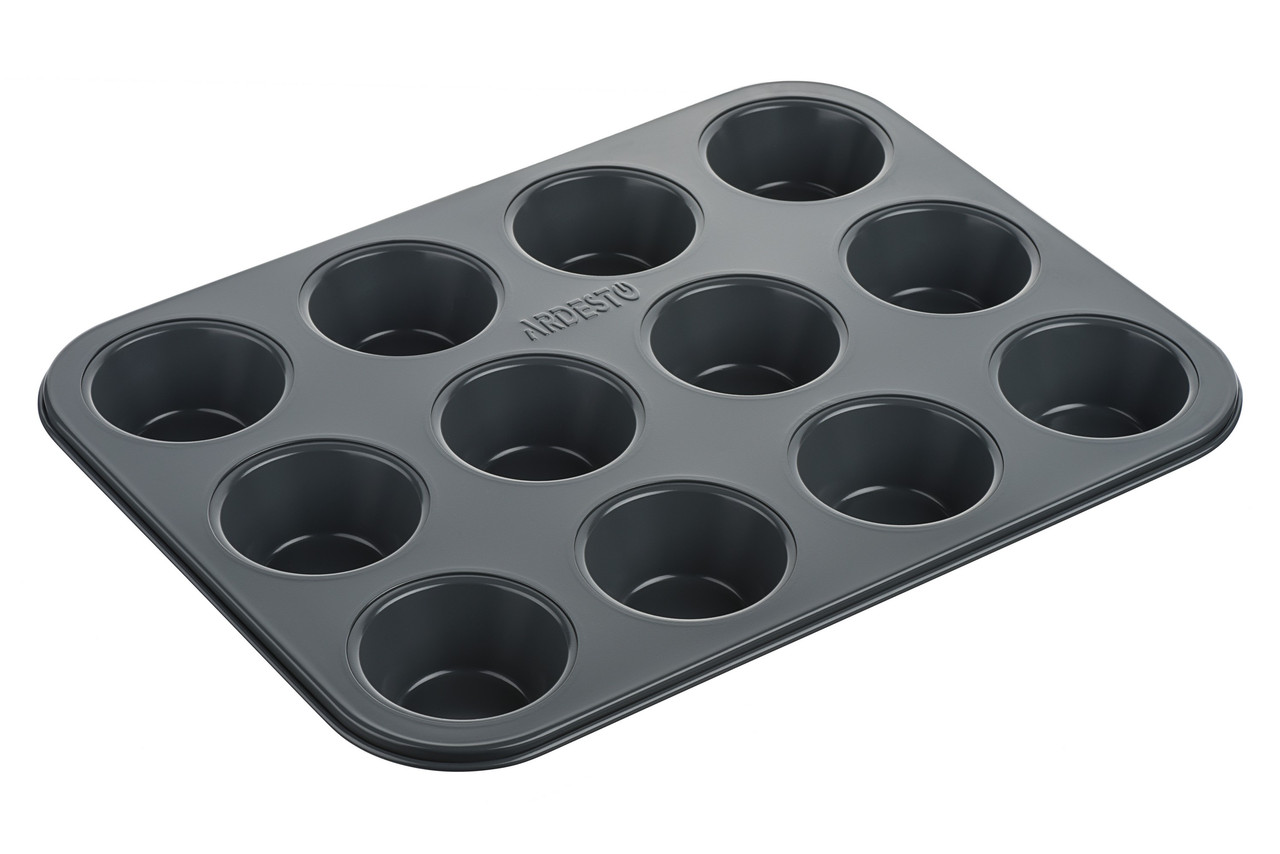 Форма для випікання 12 кексів ARDESTO Tasty Baking 35 х 26,5 х 3 см сталь S