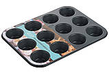 Форма для випікання 12 кексів ARDESTO Tasty Baking 35 х 26,5 х 3 см сталь (SHiz16325), фото 2
