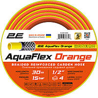 Поливальний шланг для саду довгий 1/2" 2E AquaFlex Orange 30 метрів (SHiz16253)