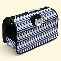 Сумка переноска для кота з вентиляцією, 27x44x18 см, Синій (M)