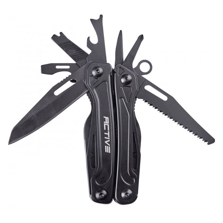 Мультитул Active Universal Tool black тактичний/ Мультинструмент для військових/ Мультитул для рибалки