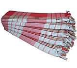 Рушник пештемаль для хамам червоний, фото 3