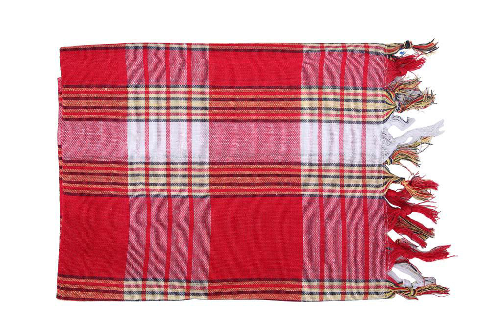 Рушник пештемаль для хамам червоний, фото 1