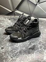 Мужские зимние ботинки Чоловічі черевики из натуральной кожи.Puma