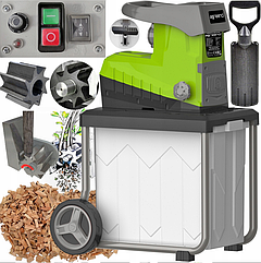 Подрібнювач гілок електричний AGREENO 3600Вт 60л (Польща)