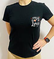 Жіночі футболки 5 штук бавовна кулір Туреччина розміри S-2XL (42-50) ростовка