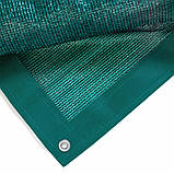 Сітка затінювальна 95% 5 м*6 м посилена з люверсами для забору та рослин, теннева сітка для дачі та альтанок, фото 4