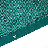 Сітка затінювальна 95% 5 м*6 м посилена з люверсами для забору та рослин, теннева сітка для дачі та альтанок, фото 8