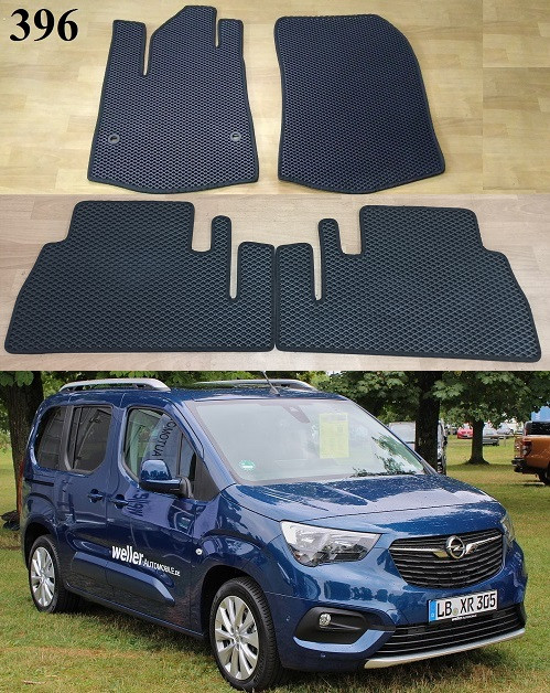 Килимки ЕВА на Opel Combo Е '18-, без центрального підлокітника