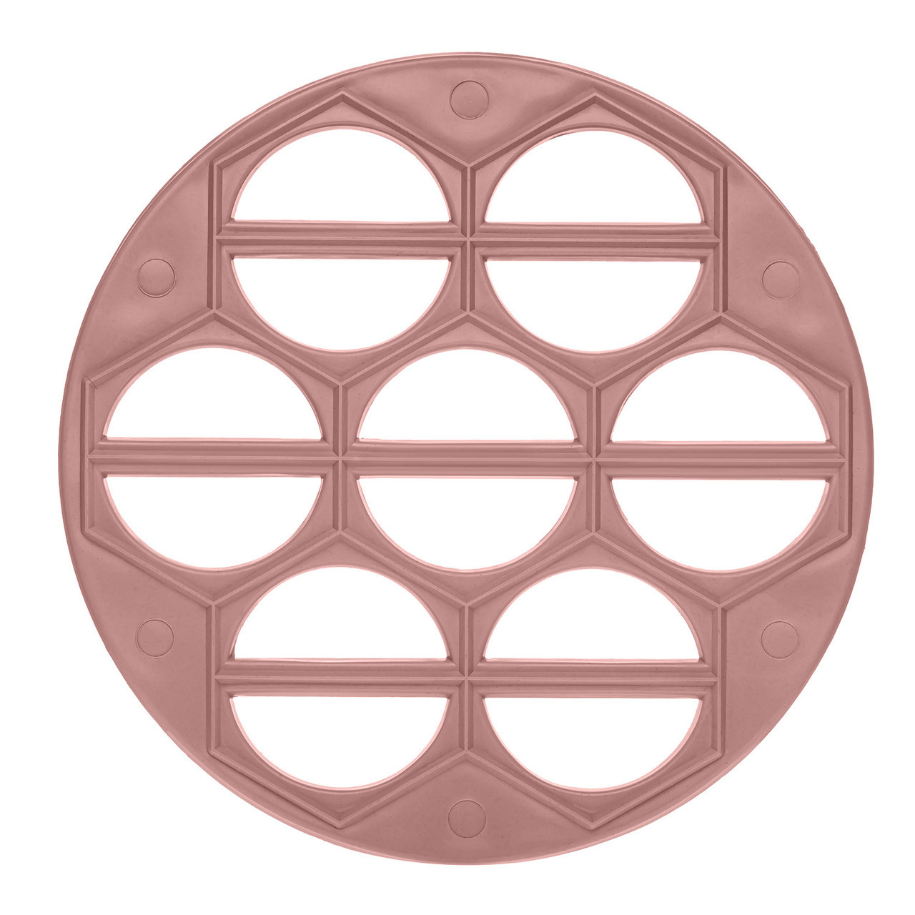 Вареничниця пластикова (форма для приготування вареників) Ø24 см Рожевий Уцінка