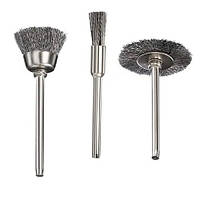Набір щіток 3 шт, хвостовик 3 мм, метал