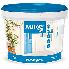 Фасадна фарба акрилова матова MIKS для мінеральних фасадів 1,4кг