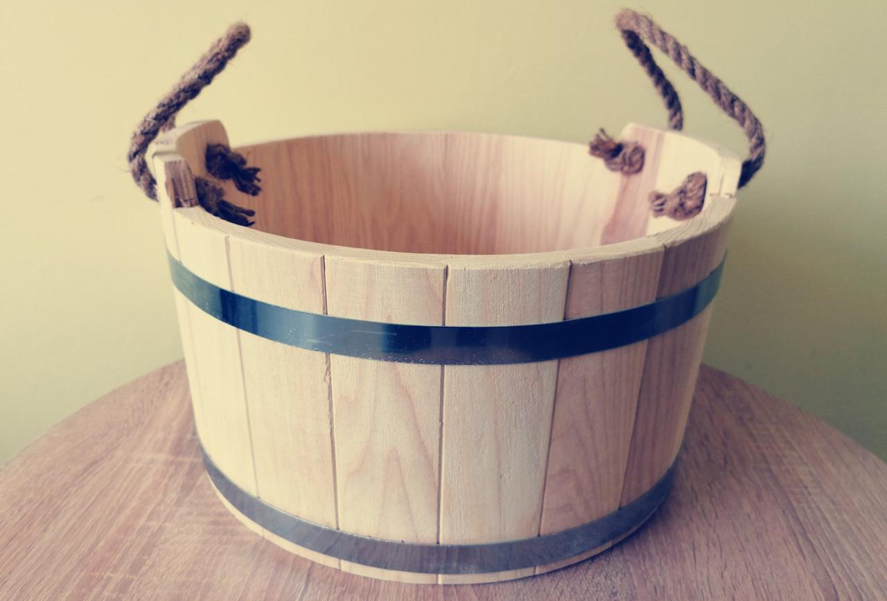 Шайка для лазні 10 літрів з ясена, фото 1