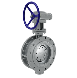 Баттерфляй, затвор фланцевий з ексцентріком нержавіючий, диск - нж, сталь 304