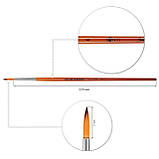 Кисть художественная синтетика Santi Studio, короткая ручка, круглая, №6, фото 2