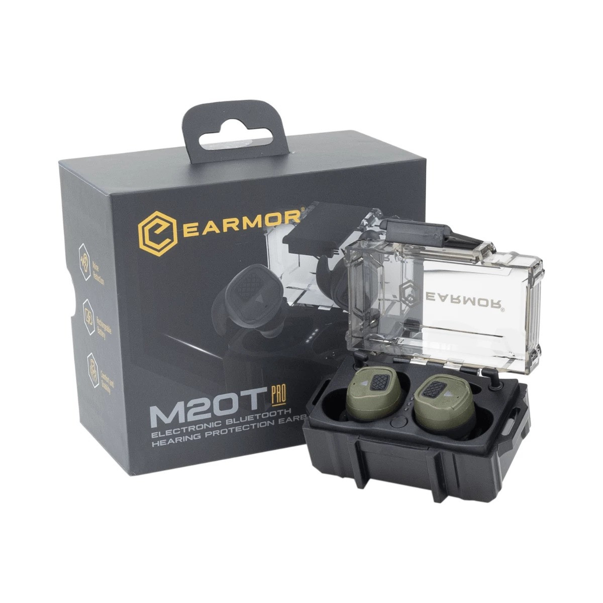 Беруші Активні для стрільби з Блютуз Earmor M20T PRO Олива, NRR30