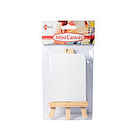 Холст грунтованный Santi мелкозернистый на подрамнике с декоративным мольбертом, 8*6 см