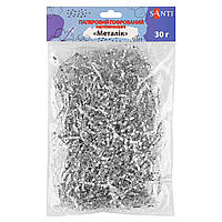 Наполнитель бумажный гофрированный SANTI, 30 г, серебро, металлик