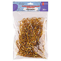 Наполнитель бумажный гофрированный SANTI, 30 г, золото, металлик