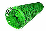 Сітка забірна пластикова Клевер 45*45 1.0х20 м зелена, садова декоративна сітка для огорожі та захисту р, фото 2