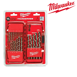 Набір свердел для металу Milwaukee THUNDERWEB HSS-G 19 шт