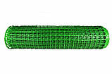Сітка забірна пластикова Клевер 45*45 1.0х20 м зелена, садова декоративна сітка для огорожі та захисту р, фото 4