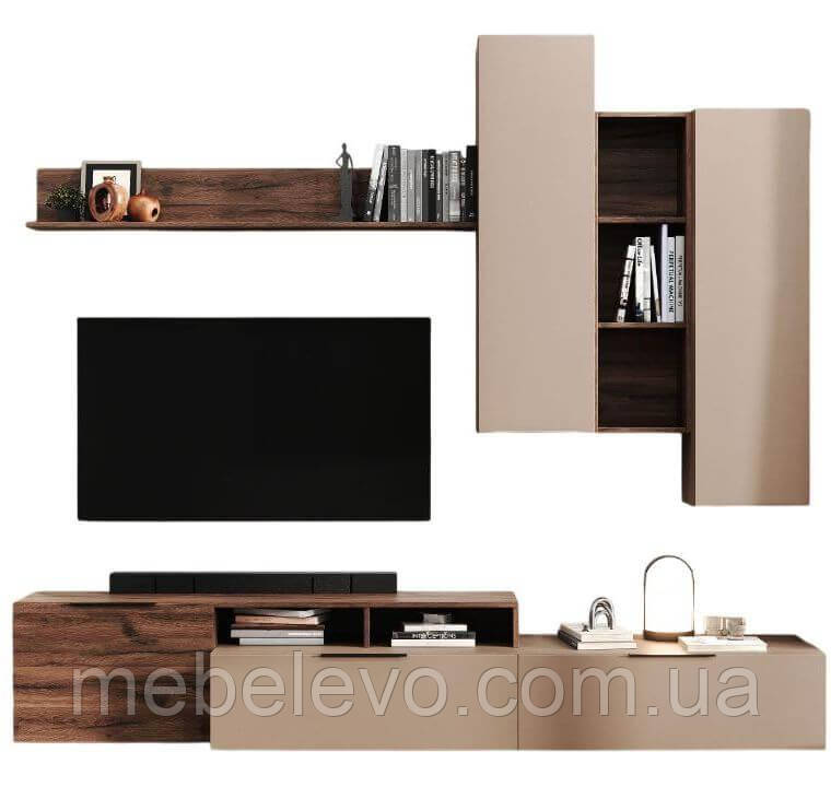 Вітальня Лора-2 2024х2400х450мм дуб ліворно + тоффі Світ меблів