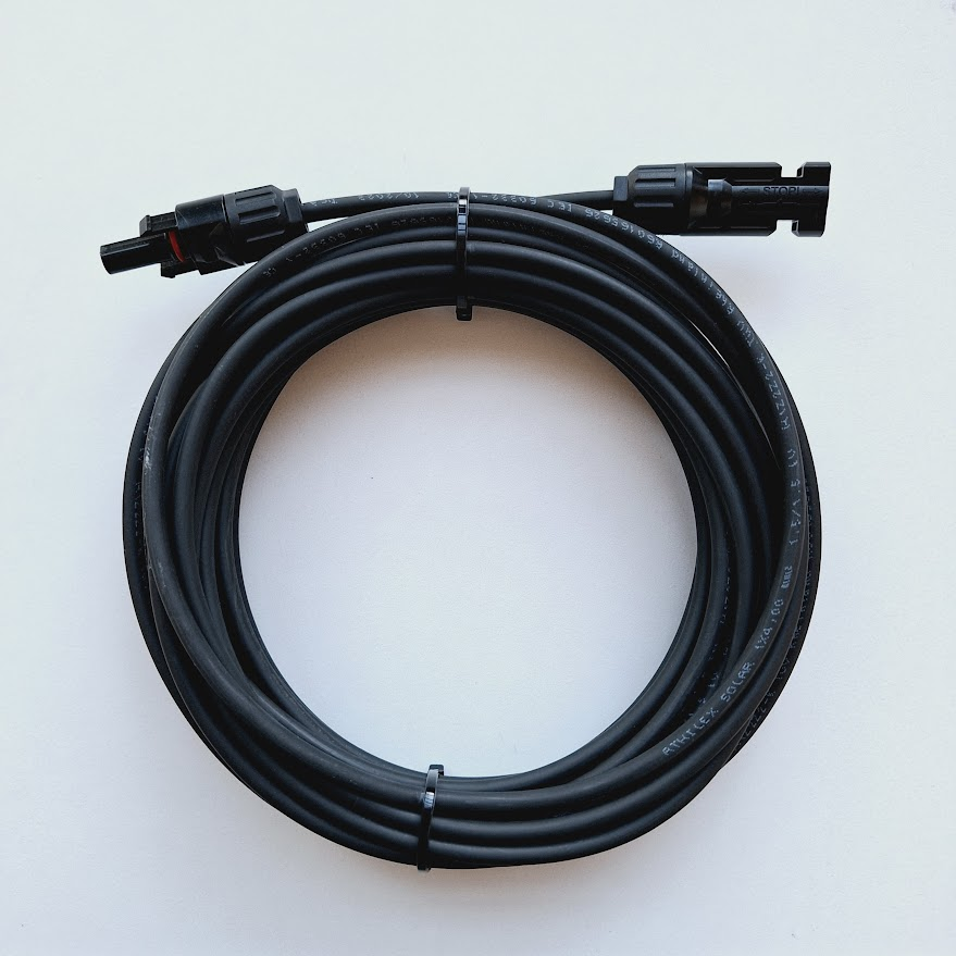 Кабель подовжувач для сонячних панелей довжина 10м кабель солар 4мм2 MC-4 тато/мама