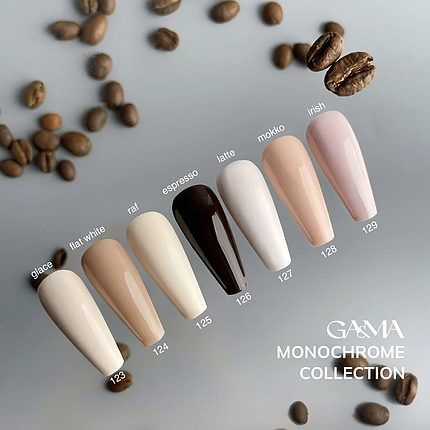 Гель-лак GaMa Monochrome collection №126 espresso, 10 мл темний шоколад, фото 2