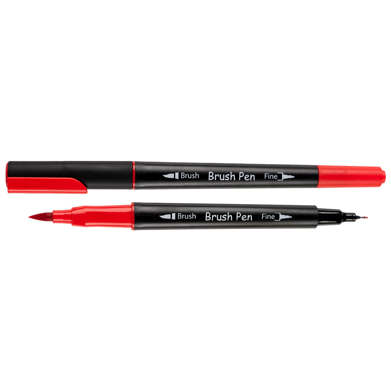 Маркер акварельный SANTI Brush Pen SW-05 красный двусторонний