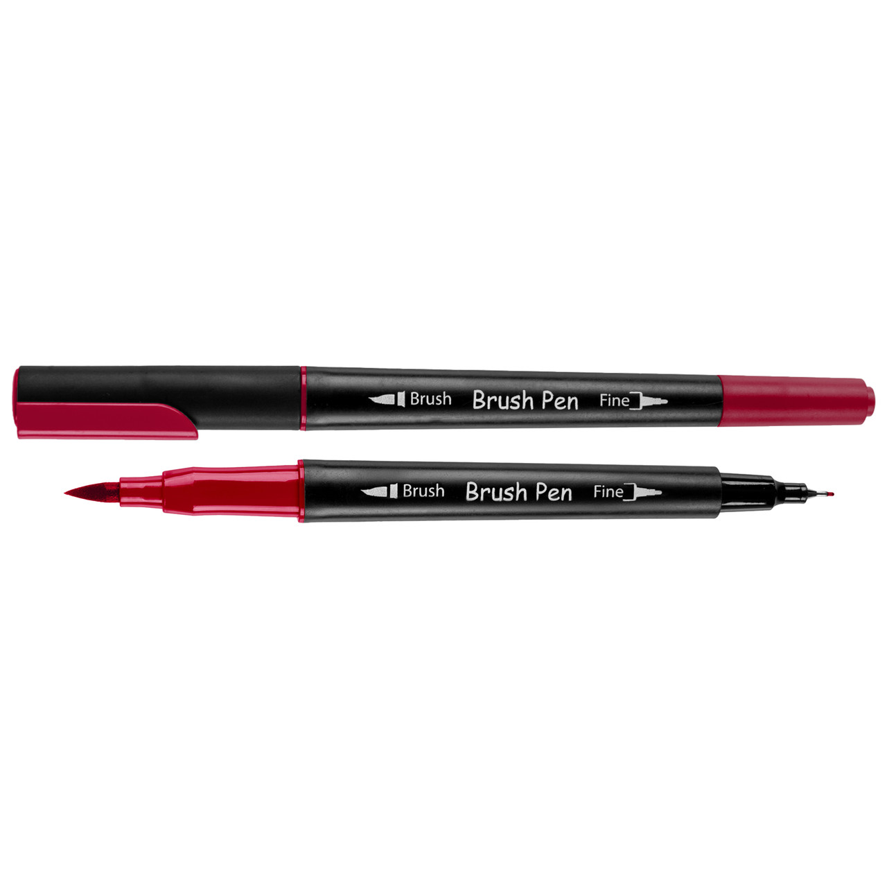 Маркер акварельный SANTI Brush Pen SW-06 вишневый двусторонний