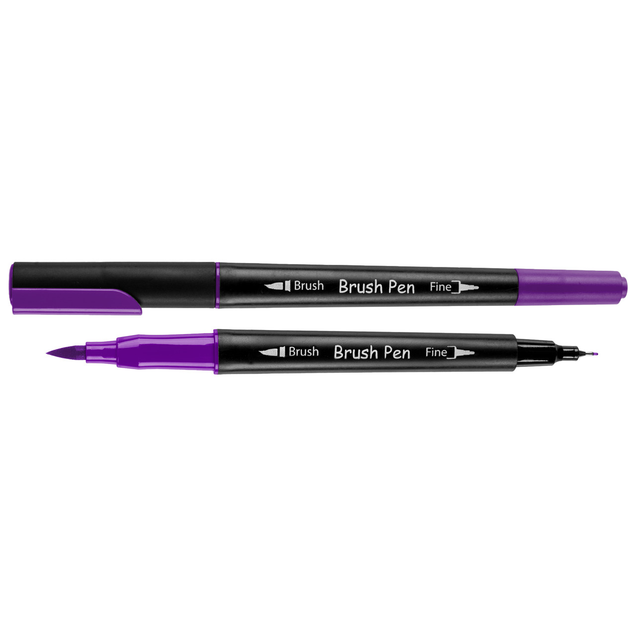 Маркер акварельный SANTI Brush Pen SW-08 фиолетовый двусторонний