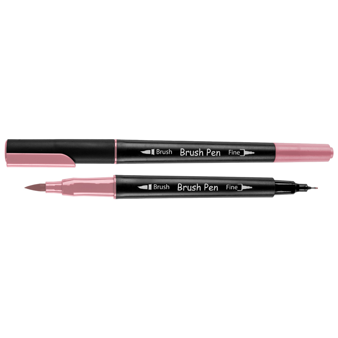 Маркер акварельный SANTI Brush Pen SW-09 пастельно-розовый двусторонний