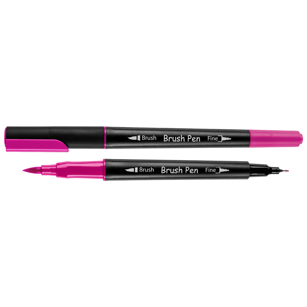 Маркер акварельный SANTI Brush Pen SW-12 ярко-розовый двусторонний