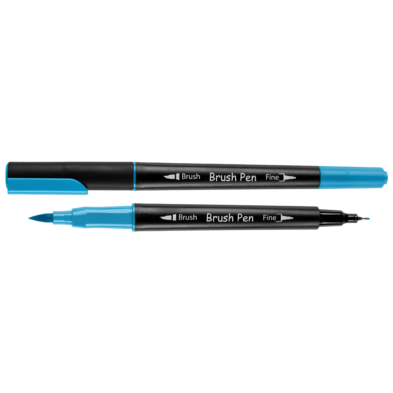 Маркер акварельный SANTI Brush Pen SW-14 голубой двусторонний