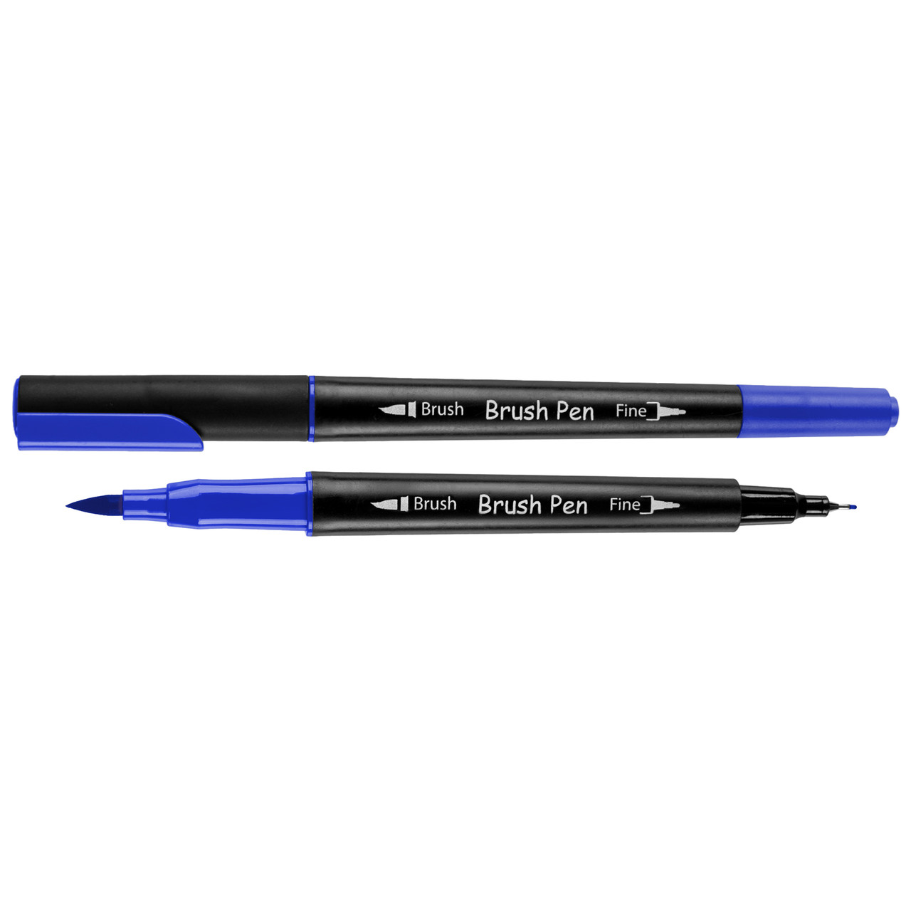 Маркер акварельный SANTI Brush Pen SW-15 синий двусторонний