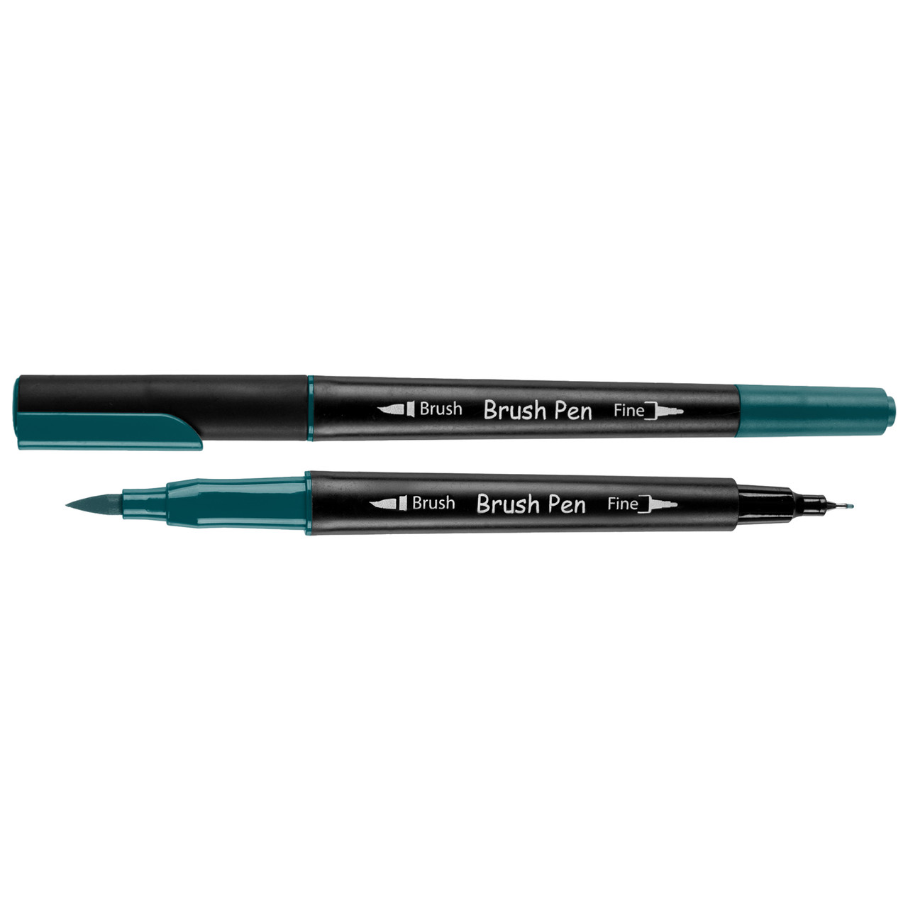 Маркер акварельный SANTI Brush Pen SW-16 сине-зеленый двусторонний