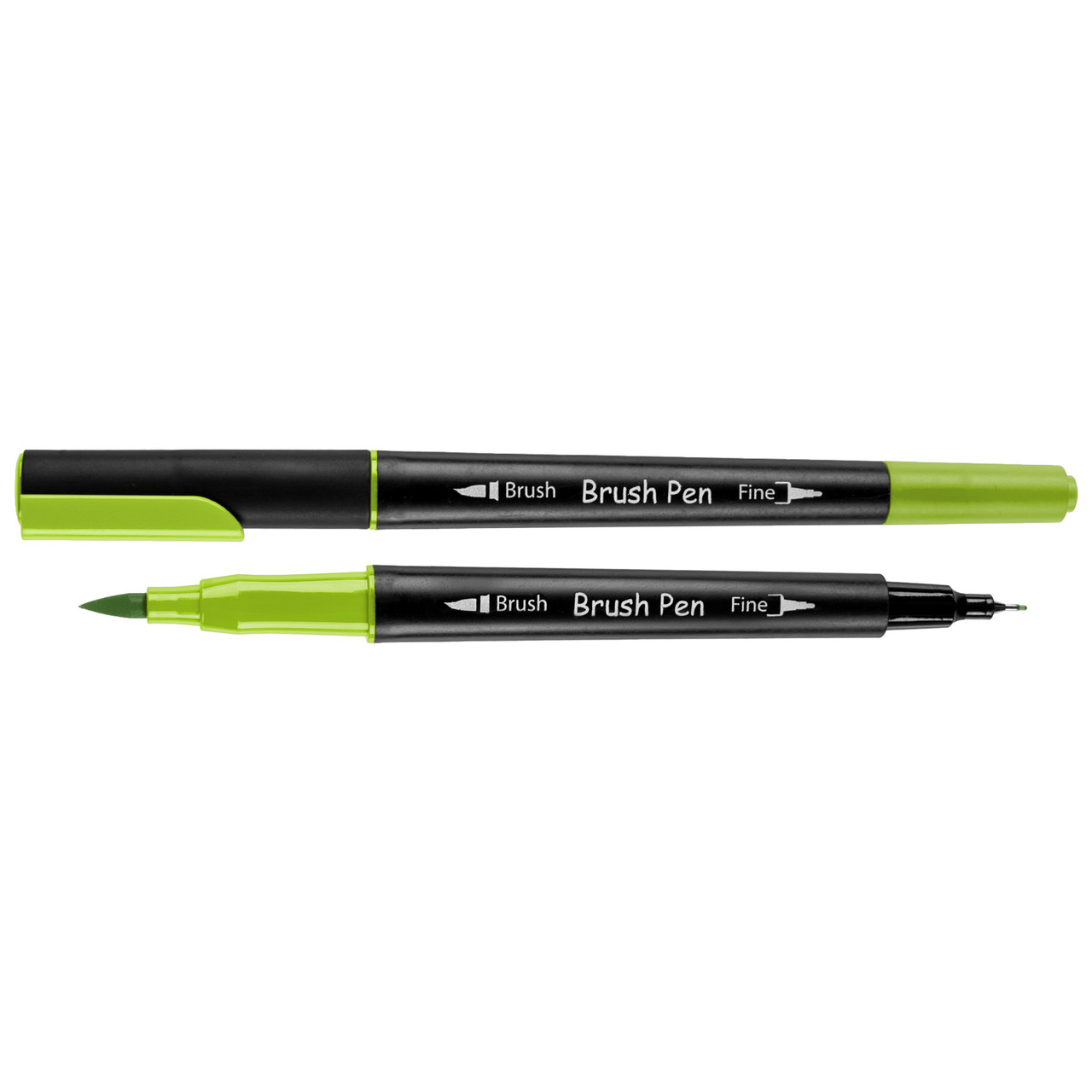 Маркер акварельный SANTI Brush Pen SW-18 салатовый двусторонний