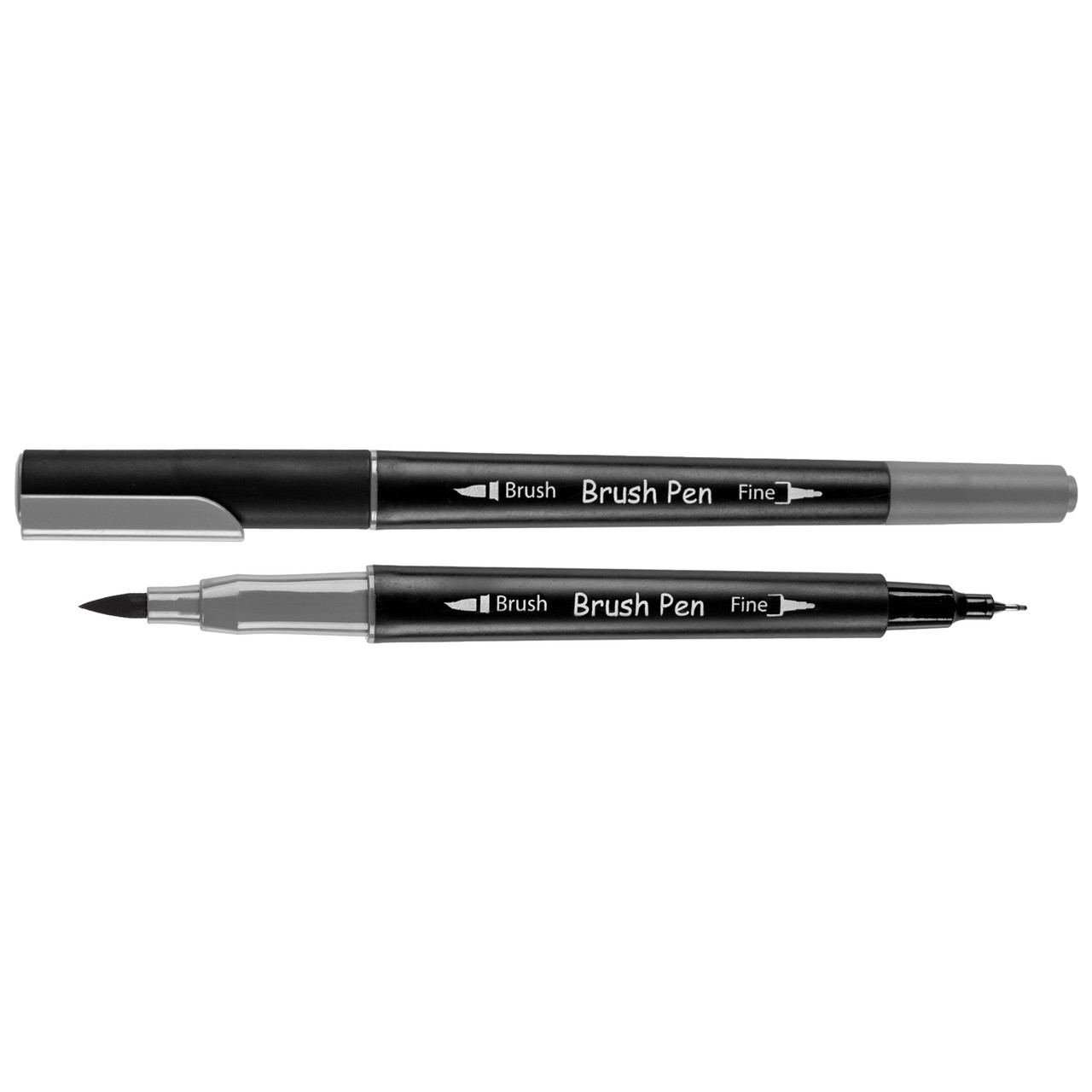Маркер акварельный SANTI Brush Pen SW-25 серый двусторонний