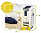 Матрац надувний Intex 64757 191x99x25 см, темно-синій, фото 7