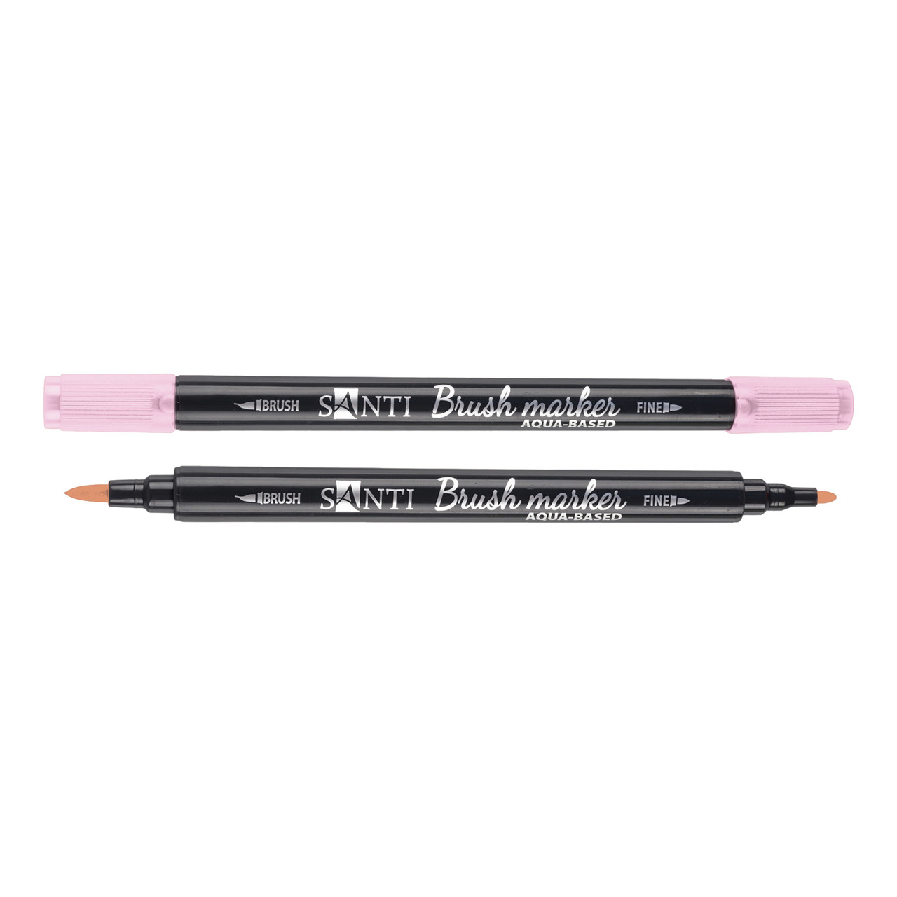 Маркер акварельный SANTI Brush Marker SWB-06 светло-розовый двусторонний