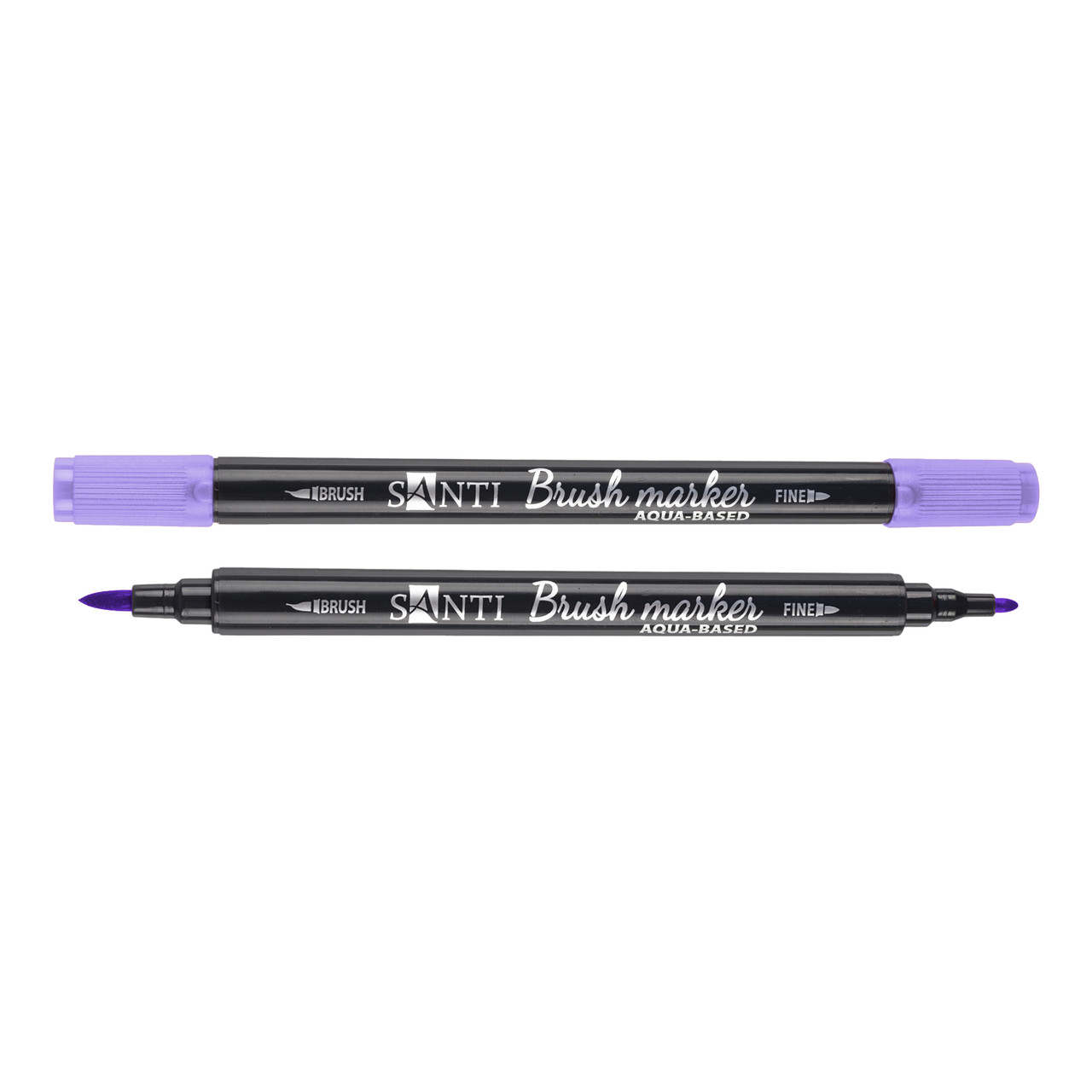 Маркер акварельный SANTI Brush Marker SWB-12 фиалковый двусторонний