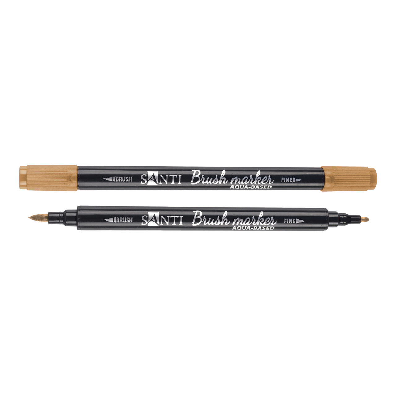 Маркер акварельный SANTI Brush Marker SWB-27 терракотовый двусторонний