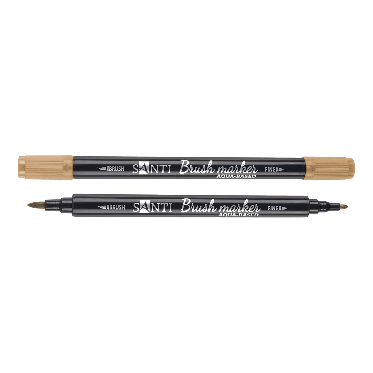 Маркер акварельный SANTI Brush Marker SWB-28 песочный двусторонний