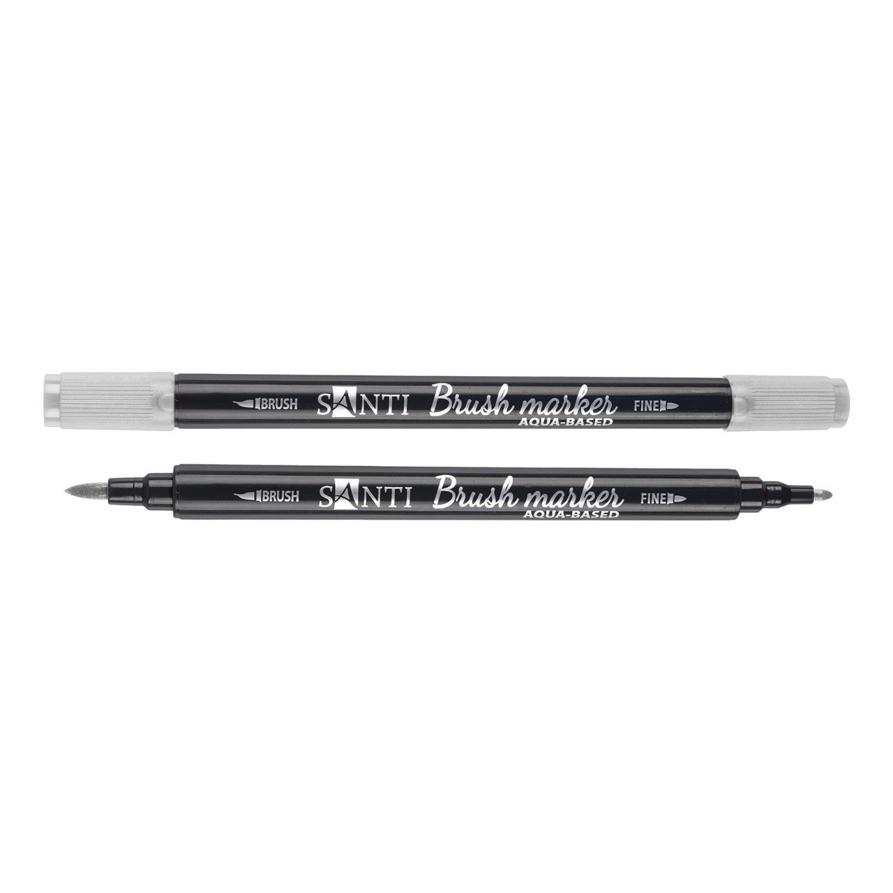 Маркер акварельный SANTI Brush Marker SWB-29 светло-серый двусторонний