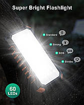 Riapow Solar Power Bank 26800mAh — USB C портативний сонячний зарядний пристрій 3A, швидкий заряджання зовнішній, фото 2