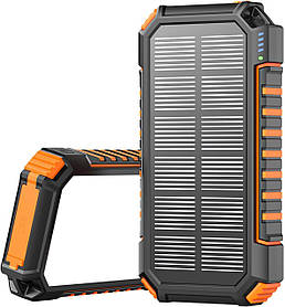 Riapow Solar Power Bank 26800mAh — USB C портативний сонячний зарядний пристрій 3A, швидкий заряджання зовнішній