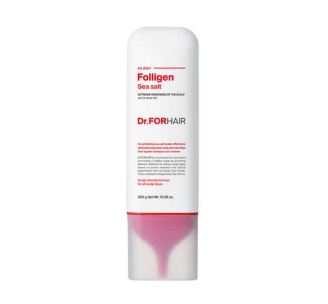 Пілінг для шкіри голови з частинками солі з мертвого моря Dr.FORHAIR Sea Salt Scaler 300 мл